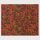 Roos, bruin en rood cadeaupapier (Vlak)