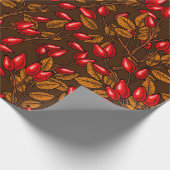 Roos, bruin en rood cadeaupapier (Hoek)