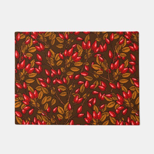 Roos, bruin en rood deurmat (Voorkant)