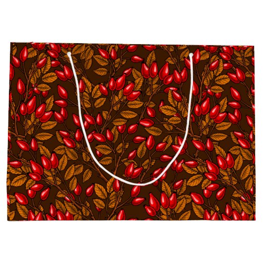 Roos, bruin en rood groot cadeauzakje (Achterkant)