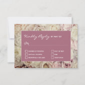 Roos bruine Mulberry RSVP Kaarten Roos Achtergrond (Voorkant)