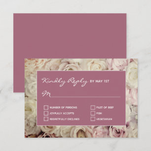 Roos bruine Mulberry RSVP Kaarten Roos Achtergrond Kaartje
