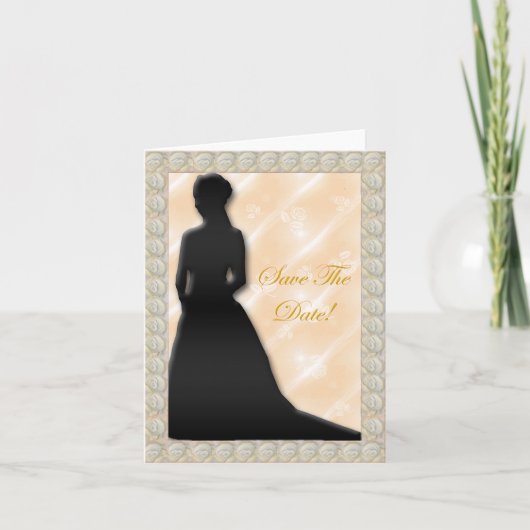 Roos Bud Bride Save the Date Kaart (Voorkant)