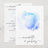 *~* Roos Bud + RSVP - QR AR8 Huwelijksuitnodiging Kaart (Voorkant / Achterkant)