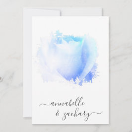 *~* Roos Bud + RSVP - QR AR8 Huwelijksuitnodiging Kaart