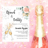 Roos Budget Brunch Bubbly bruids doucheuitnodiging Flyer