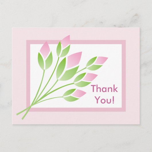 Roos Buds Dank u Briefkaart (Voorkant)