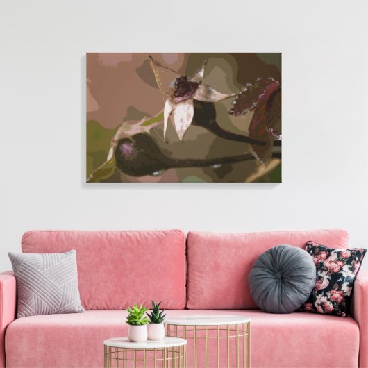 Roos Buds in het najaar Canvas Afdruk (Insitu (Woonkamer))
