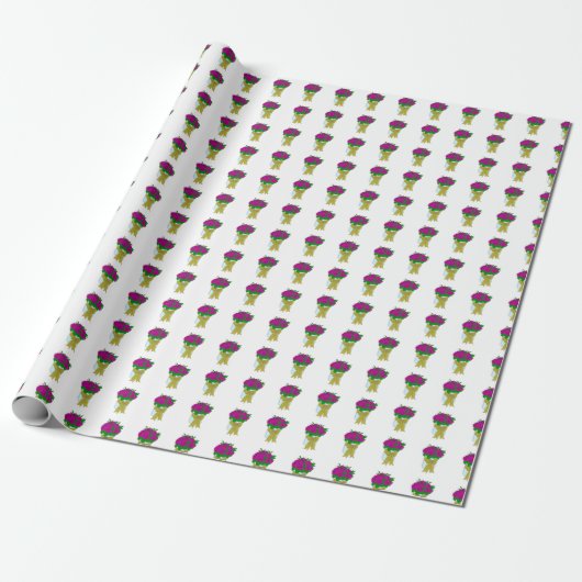Roos Bunch Wrapping Paper Cadeaupapier (Uitgerold)