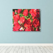 Roos bundel canvas afdruk (Insitu (Houten vloer))