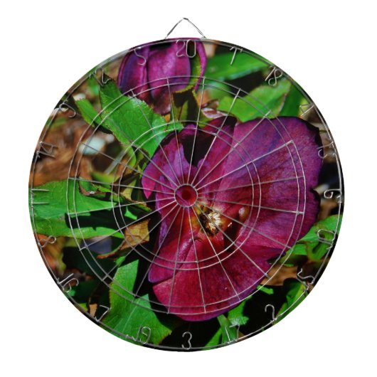 Roos Burgundy Pink Lenten Dartbord (Voorkant)