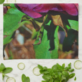 Roos Burgundy Pink Lenten Theedoek (Gevouwen)