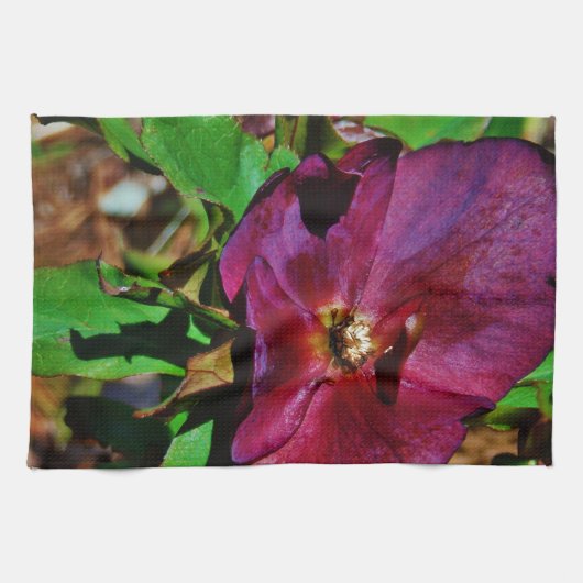 Roos Burgundy Pink Lenten Theedoek (Horizontaal)