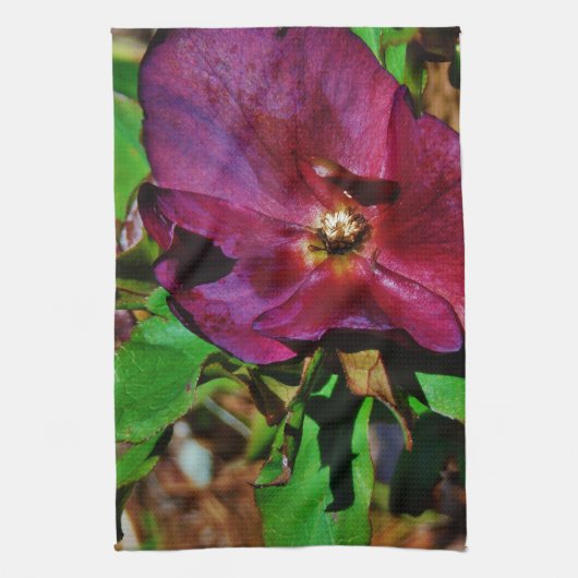 Roos Burgundy Pink Lenten Theedoek (Verticaal)