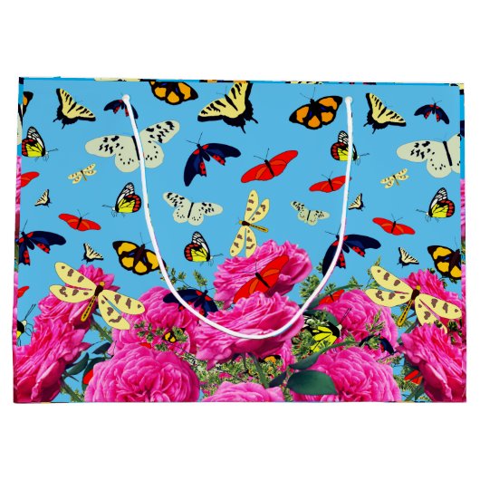 Roos Butterfly Groot Cadeauzakje (Achterkant)