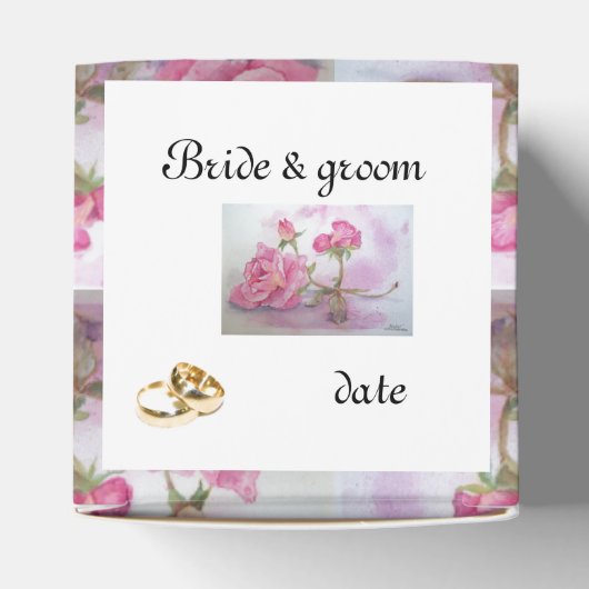 Roos Button Bedankdoosjes (Bovenkant)