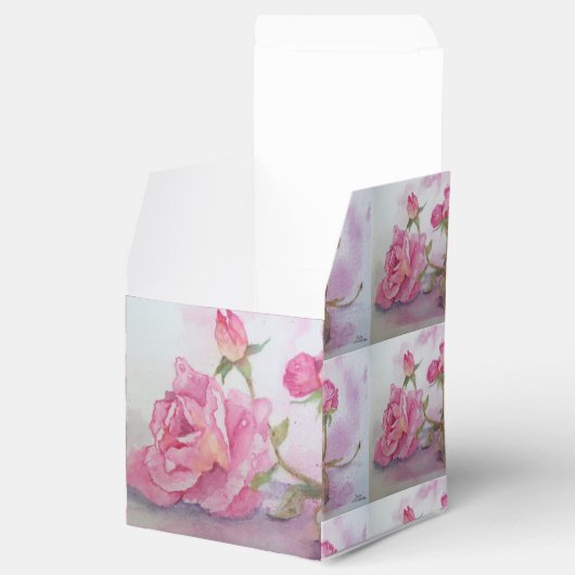 Roos Button Bedankdoosjes (Geopend)