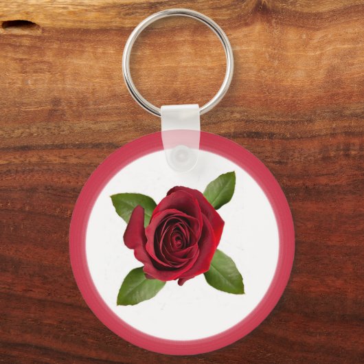 Roos Button Sleutelhanger (Voorkant)