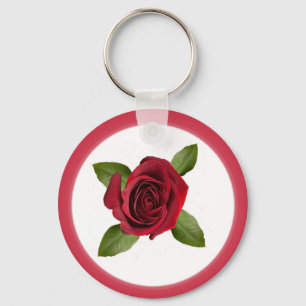 Roos Button Sleutelhanger