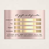 Roos Cadeaubon Drift Eyelash Makeup Hair Visitekaartje (Achterkant)