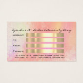 Roos Cadeaubonnen doorgeven Ombre Lashes Makeup Visitekaartje (Achterkant)