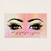 Roos Cadeaubonnen doorgeven Ombre Lashes Makeup Visitekaartje (Voorkant)