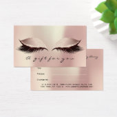 Roos Cadeaucertificaat Blush Lash Extension Makeup Visitekaartje (Bureau)