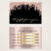 Roos Cadeaucertificaat drijft knoeiboel mager arti Visitekaartje (Voorkant /achterkant)