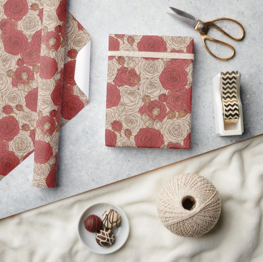  Roos Cadeaupapier (Crafts)