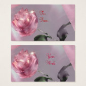Roos Cadeaus Label Visitekaartje (Voorkant /achterkant)