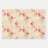  Roos Cadeauverpakking Roze en Crème Inpakpapier Vel (Voorkant)