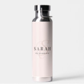 Roos Calligrafie Aangepaste naam Feminine Water Fl Waterfles (Links)