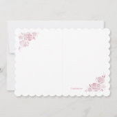 Roos Cameo Fotogeboorteaankondiging Kaart (Achterkant)