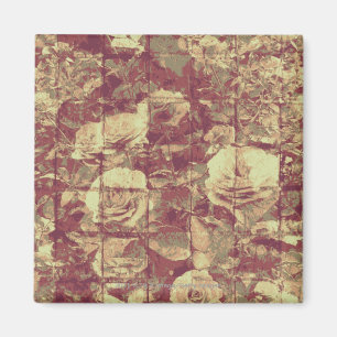 Roos camouflage patroon op gebetonde wandachtergro magneet