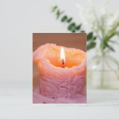 Roos Candle Briefkaart (Staand voorkant)
