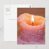 Roos Candle Briefkaart (Voorkant / Achterkant)