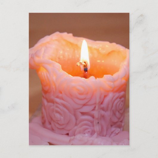 Roos Candle Briefkaart (Voorkant)
