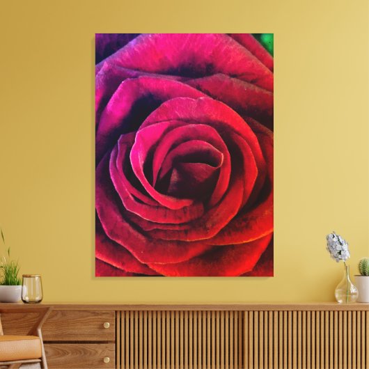 Roos Canvas Afdruk (Insitu (Woonkamer))