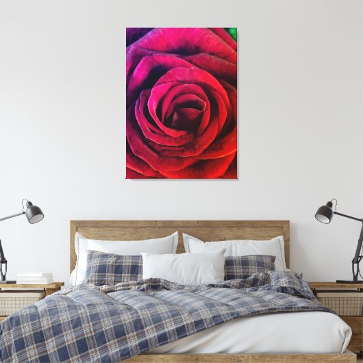 Roos Canvas Afdruk (Insitu (Slaapkamer))