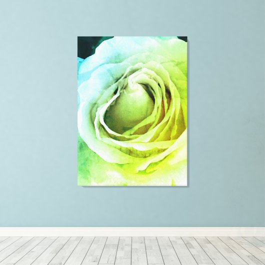 Roos Canvas Afdruk (Insitu (Houten vloer))