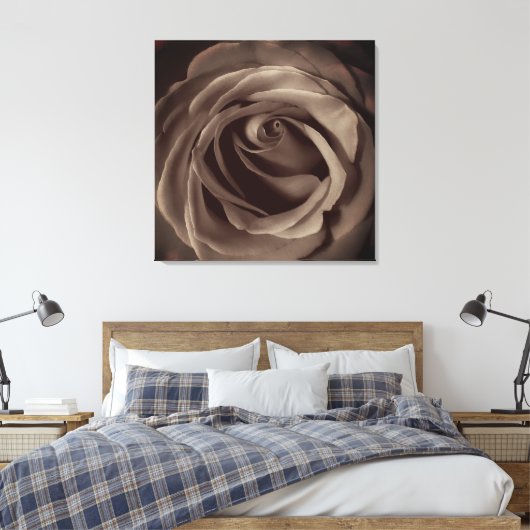  Roos Canvas Afdruk (Insitu (Slaapkamer))