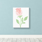 Roos Canvas Afdruk (Insitu (Houten vloer))