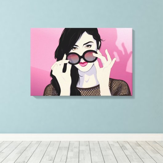 Roos Canvas Afdruk (Insitu (Houten vloer))