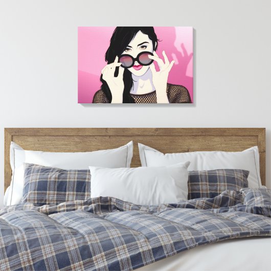 Roos Canvas Afdruk (Insitu (Slaapkamer))