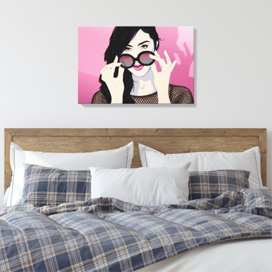 Roos Canvas Afdruk (Insitu (Slaapkamer))