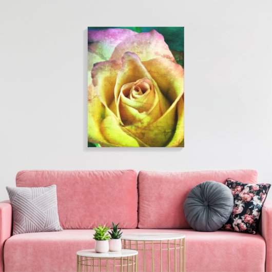 Roos Canvas Art Afdruk (Insitu (Woonkamer))