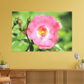 Roos Canvas Natural Pink Afdruk (Insitu (Woonkamer))