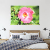 Roos Canvas Natural Pink Afdruk (Insitu (Slaapkamer))