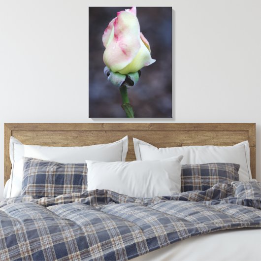 Roos canvas omloop afdruk (Insitu (Slaapkamer))