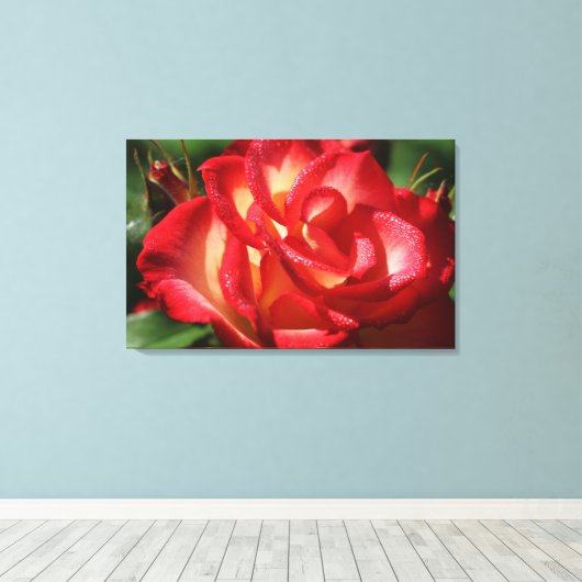 Roos canvas omloop afdruk (Insitu (Houten vloer))